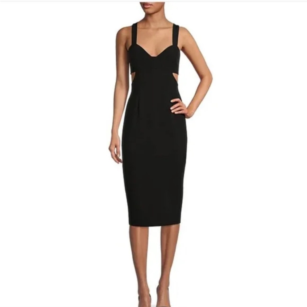 NWT GIANNI BINI HOPE CREPE SWEETHEART MIDI DRESS